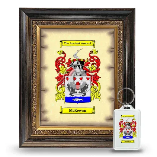 McKewan Framed Coat of Arms and Keychain - Heirloom