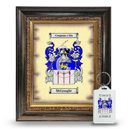McLysaght Framed Coat of Arms and Keychain - Heirloom