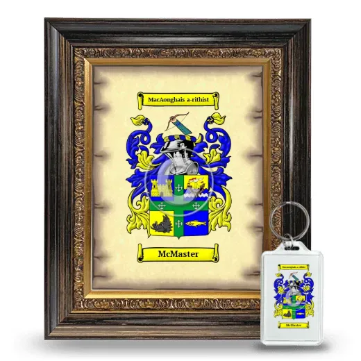 McMaster Framed Coat of Arms and Keychain - Heirloom