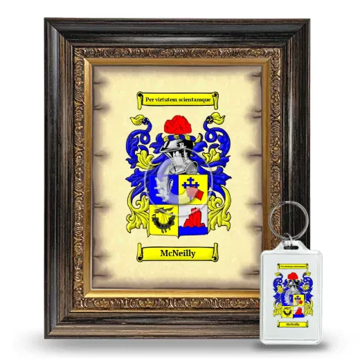 McNeilly Framed Coat of Arms and Keychain - Heirloom