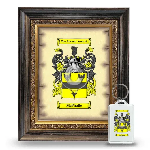 McPhaile Framed Coat of Arms and Keychain - Heirloom