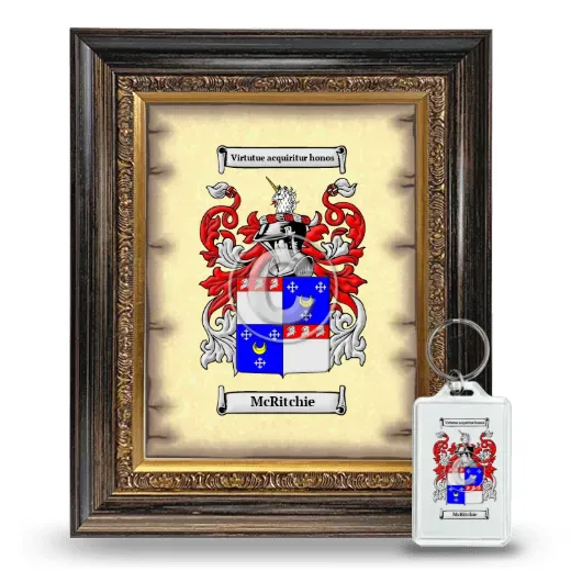McRitchie Framed Coat of Arms and Keychain - Heirloom