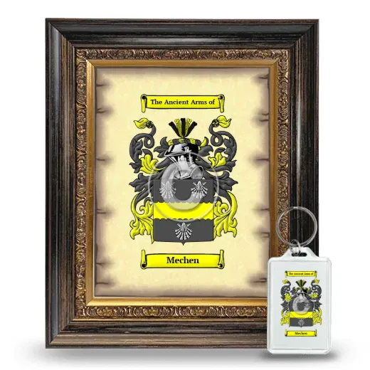 Mechen Framed Coat of Arms and Keychain - Heirloom