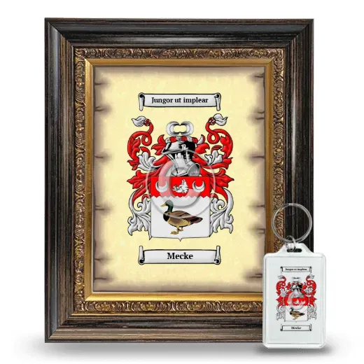 Mecke Framed Coat of Arms and Keychain - Heirloom