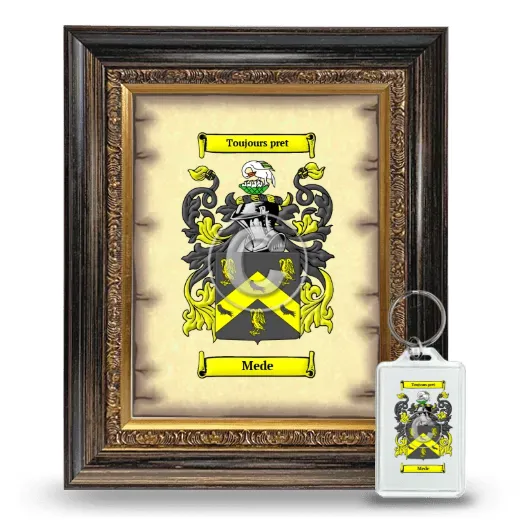 Mede Framed Coat of Arms and Keychain - Heirloom