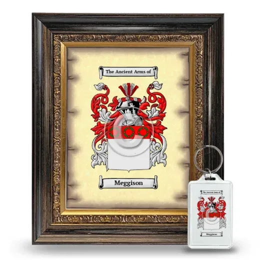 Meggison Framed Coat of Arms and Keychain - Heirloom