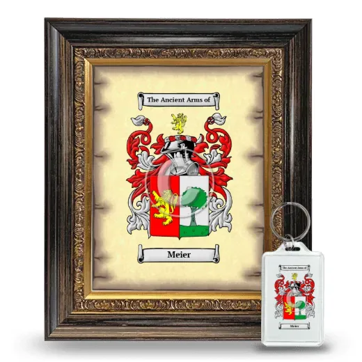 Meier Framed Coat of Arms and Keychain - Heirloom