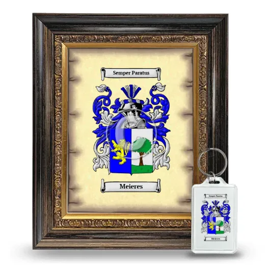 Meieres Framed Coat of Arms and Keychain - Heirloom