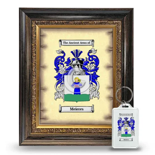 Meieres Framed Coat of Arms and Keychain - Heirloom