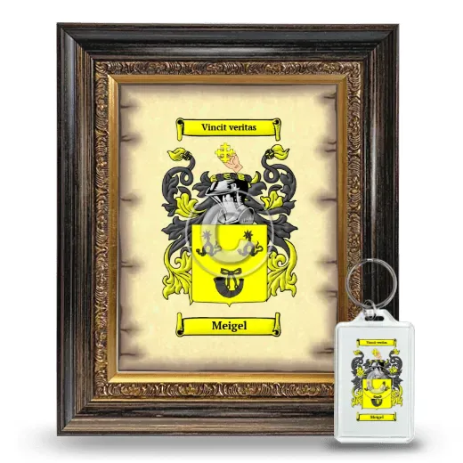 Meigel Framed Coat of Arms and Keychain - Heirloom