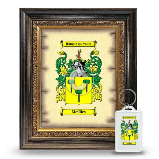 Meillies Framed Coat of Arms and Keychain - Heirloom