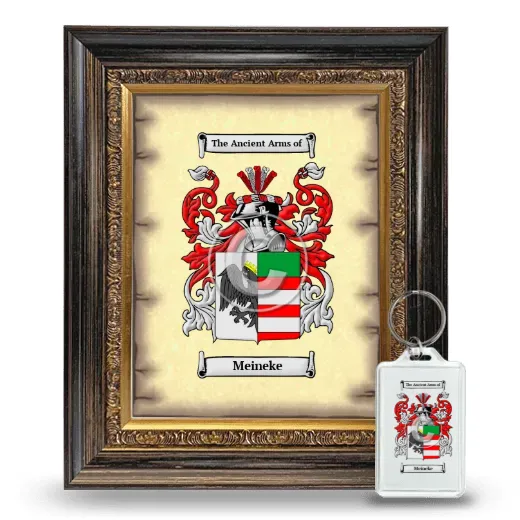 Meineke Framed Coat of Arms and Keychain - Heirloom