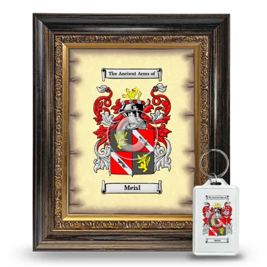 Meisl Framed Coat of Arms and Keychain - Heirloom