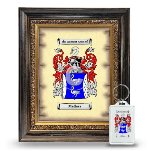 Mellass Framed Coat of Arms and Keychain - Heirloom