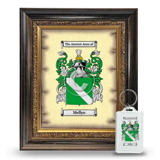 Mellyn Framed Coat of Arms and Keychain - Heirloom
