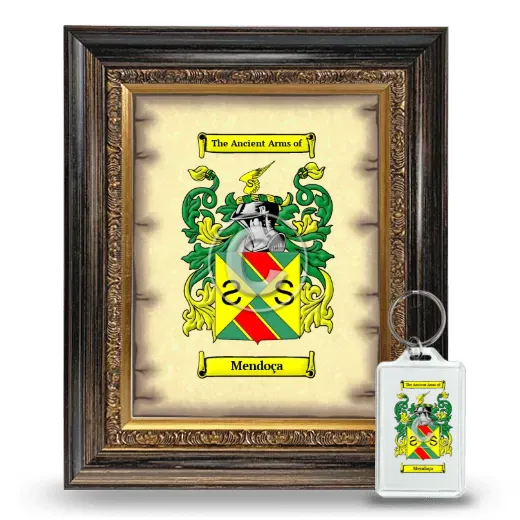 Mendoça Framed Coat of Arms and Keychain - Heirloom