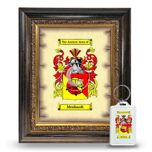 Menhardt Framed Coat of Arms and Keychain - Heirloom