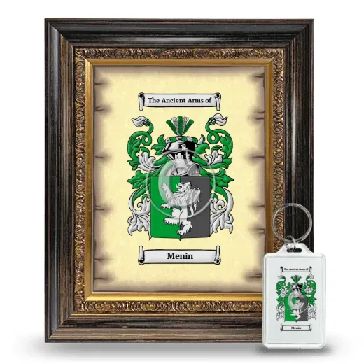 Menin Framed Coat of Arms and Keychain - Heirloom