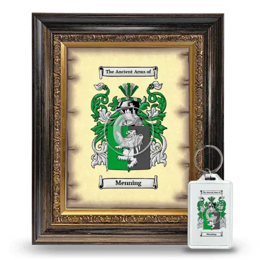 Menning Framed Coat of Arms and Keychain - Heirloom