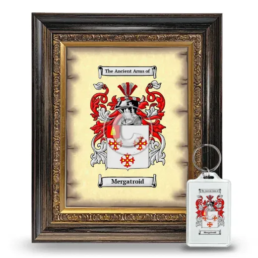 Mergatroid Framed Coat of Arms and Keychain - Heirloom