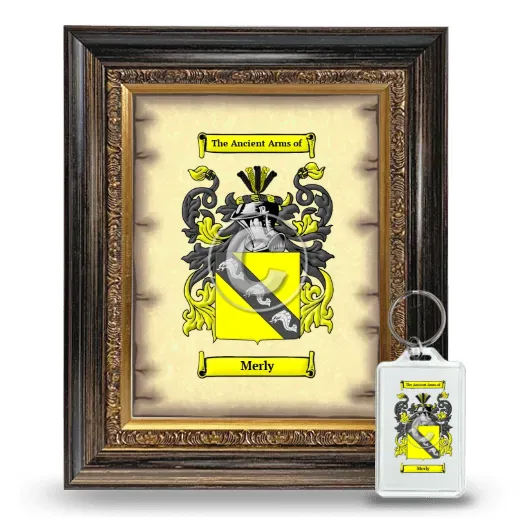 Merly Framed Coat of Arms and Keychain - Heirloom