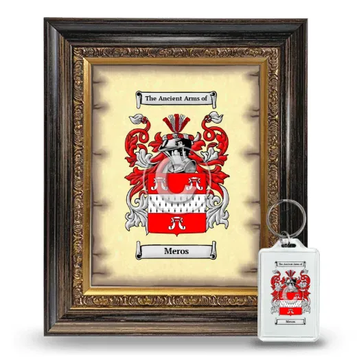 Meros Framed Coat of Arms and Keychain - Heirloom