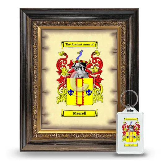 Merrell Framed Coat of Arms and Keychain - Heirloom
