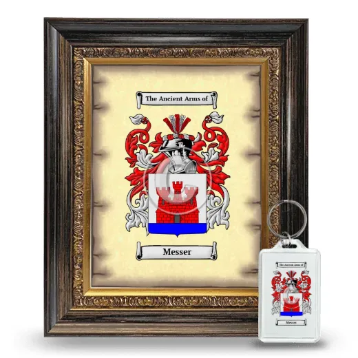 Messer Framed Coat of Arms and Keychain - Heirloom