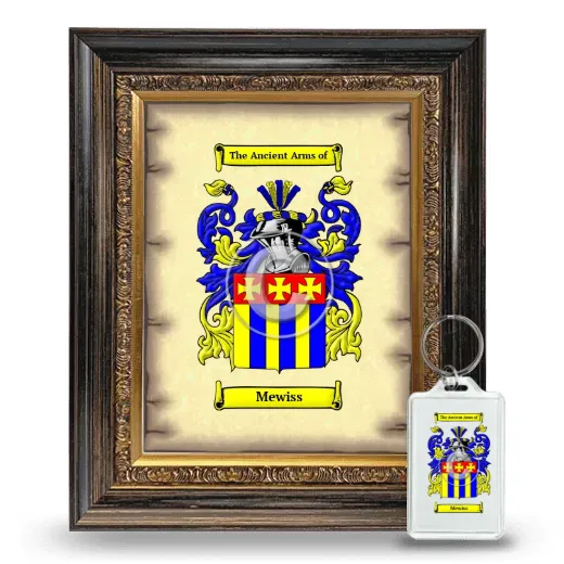Mewiss Framed Coat of Arms and Keychain - Heirloom