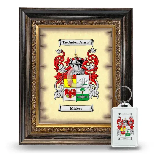 Mickey Framed Coat of Arms and Keychain - Heirloom