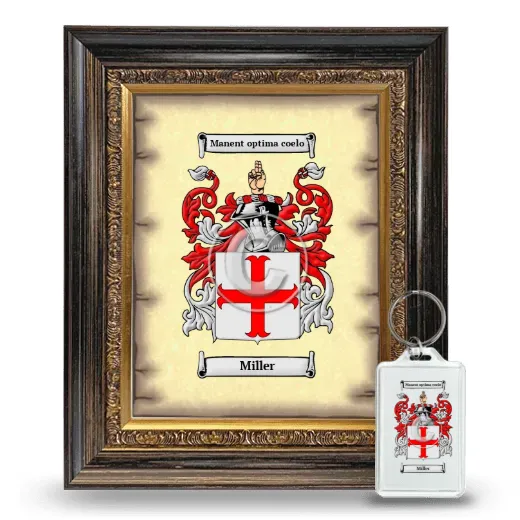 Miller Framed Coat of Arms and Keychain - Heirloom