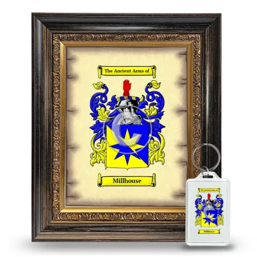 Millhouse Framed Coat of Arms and Keychain - Heirloom