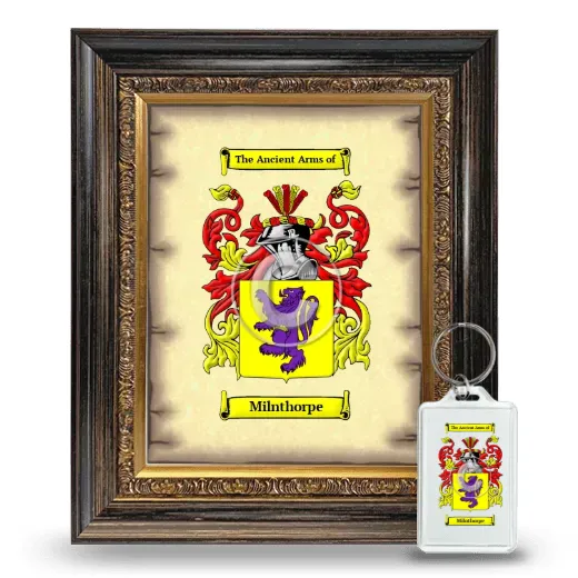 Milnthorpe Framed Coat of Arms and Keychain - Heirloom