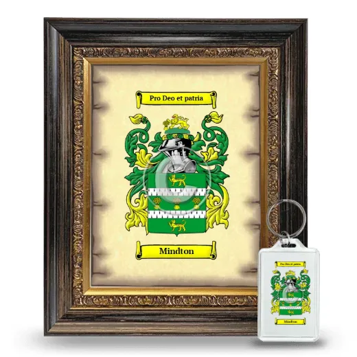 Mindton Framed Coat of Arms and Keychain - Heirloom