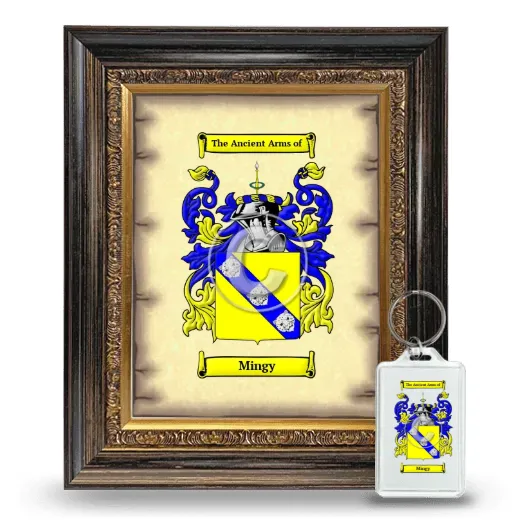 Mingy Framed Coat of Arms and Keychain - Heirloom