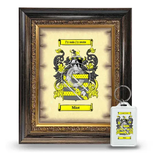 Miot Framed Coat of Arms and Keychain - Heirloom