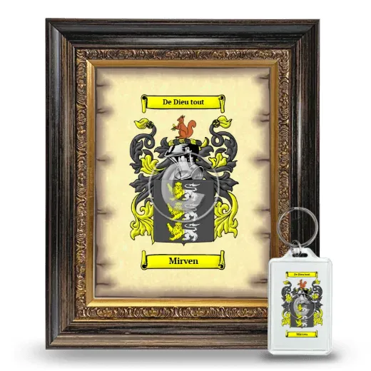 Mirven Framed Coat of Arms and Keychain - Heirloom