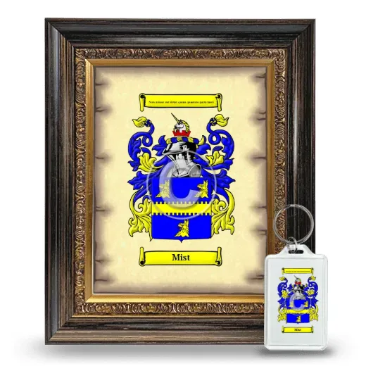 Mist Framed Coat of Arms and Keychain - Heirloom