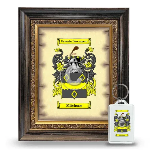 Mitchone Framed Coat of Arms and Keychain - Heirloom