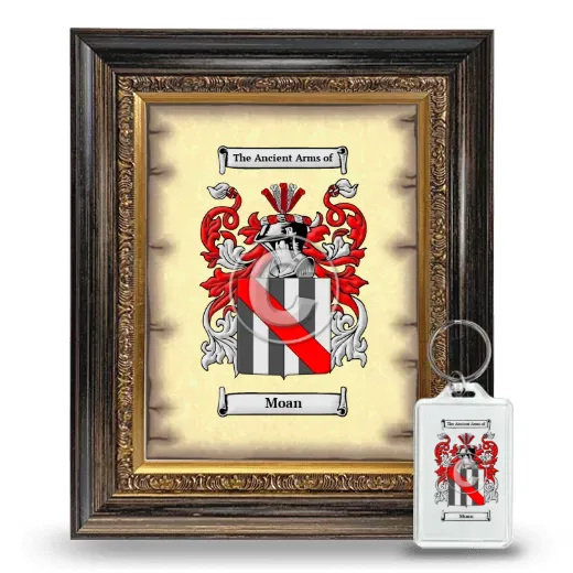 Moan Framed Coat of Arms and Keychain - Heirloom