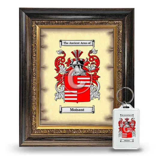 Moisant Framed Coat of Arms and Keychain - Heirloom