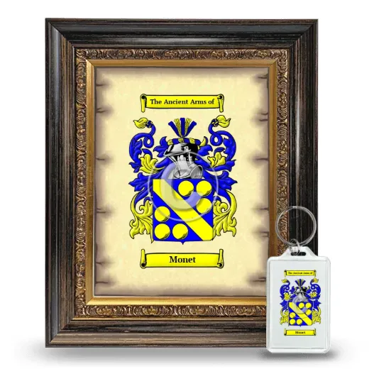 Monet Framed Coat of Arms and Keychain - Heirloom