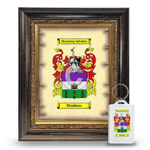 Monkuss Framed Coat of Arms and Keychain - Heirloom