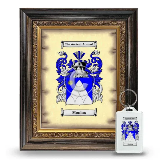 Monlux Framed Coat of Arms and Keychain - Heirloom