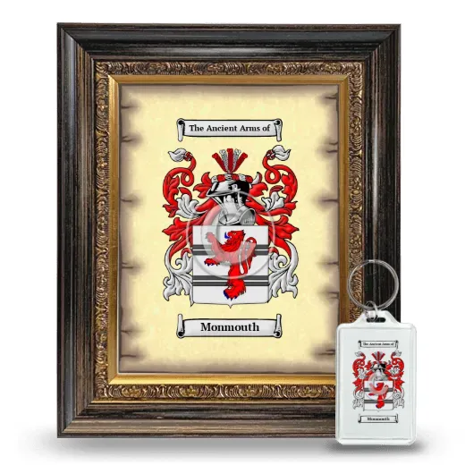 Monmouth Framed Coat of Arms and Keychain - Heirloom