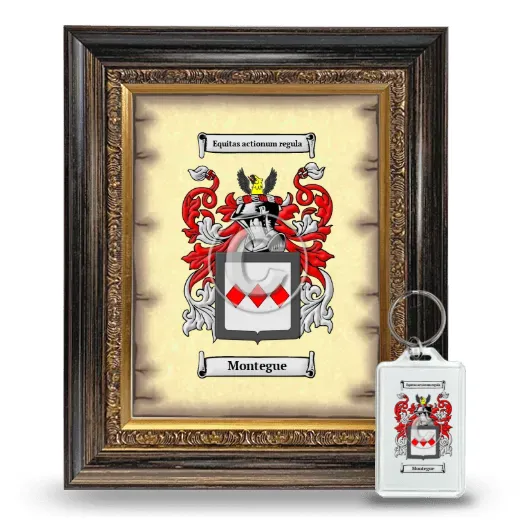 Montegue Framed Coat of Arms and Keychain - Heirloom