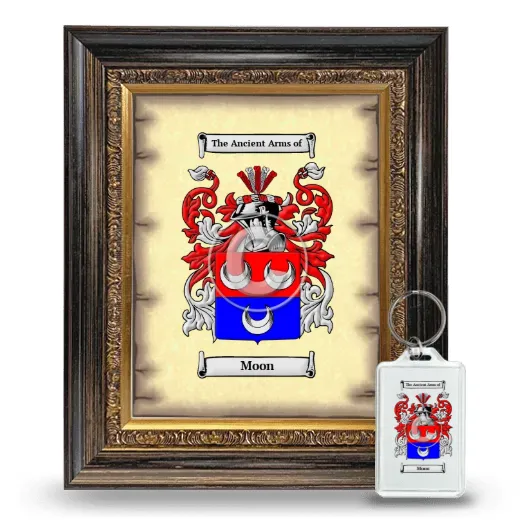 Moon Framed Coat of Arms and Keychain - Heirloom