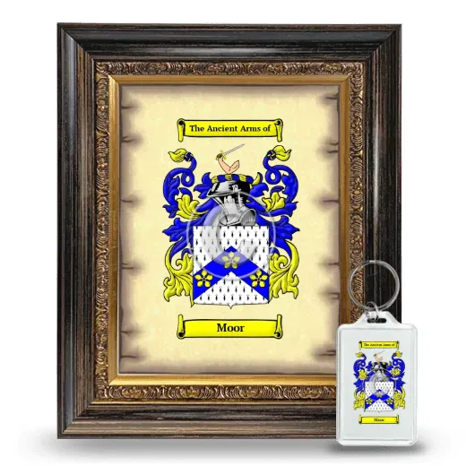 Moor Framed Coat of Arms and Keychain - Heirloom