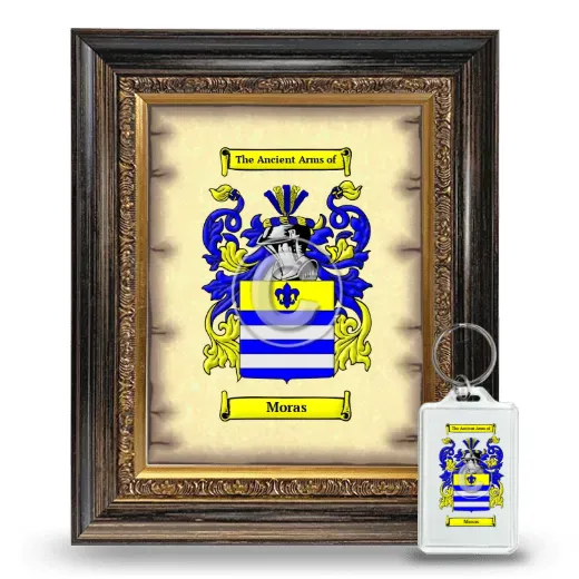 Moras Framed Coat of Arms and Keychain - Heirloom