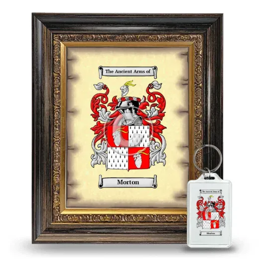Morton Framed Coat of Arms and Keychain - Heirloom
